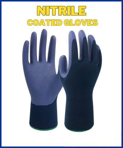 Nitrile coated work gloves